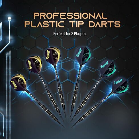 IgnatGames Darts Plastic Tip Sets - Soft Tip Darts for Electronic Dartboard - Plastic Tip Darts Set with Aluminum Shafts, O'rings, 100 Dart Tips and 16 Flights + Darts Wrench + Innovative Case in Saudi Arabia