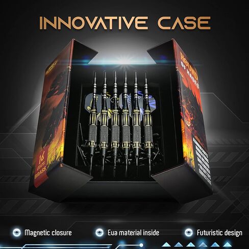 مجموعات رؤوس بلاستيكية لرمي السهام من IgnatGames - أسهم ذات أطراف ناعمة للوحة رمي السهام الإلكترونية - مجموعة سهام ذات أطراف بلاستيكية مع أعمدة من الألومنيوم، وحلقات، و100 طرف للسهام و16 رحلة + مفتاح ربط السهام + حقيبة مبتكرة in Kuwait