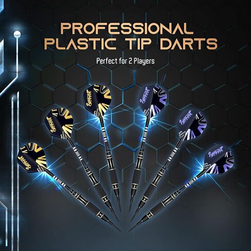 مجموعات رؤوس بلاستيكية لرمي السهام من IgnatGames - أسهم ذات أطراف ناعمة للوحة رمي السهام الإلكترونية - مجموعة سهام ذات أطراف بلاستيكية مع أعمدة من الألومنيوم، وحلقات، و100 طرف للسهام و16 رحلة + مفتاح ربط السهام + حقيبة مبتكرة in Kuwait