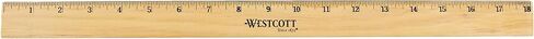 Westcott 05018 Beveled Wooden Ruler with Single Metal Edge, 18 Inch in Saudi Arabia