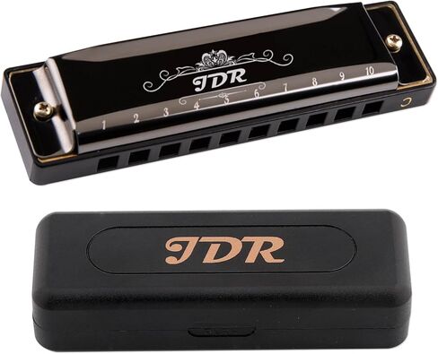 هارمونيكا C، بلوز أرمونيكا مفتاح C 10 فتحات 20 نغمة مع حافظة جهاز الفم القيثارة الموسيقية القياسية للأطفال المبتدئين والكبار والمعلمين المحترفين والآباء والطلاب والعام الجديد in Kuwait