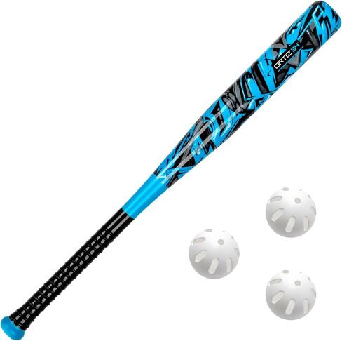 مجموعة Ortiz34 Graffiti Plastic Bat & Ball Homerun - مجموعة البيسبول في الفناء الخلفي لديفيد أورتيز للشباب والأطفال والمراهقين والبالغين in Saudi Arabia