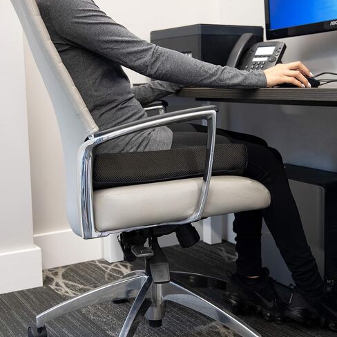 Milliard Memory Foam Seat Cushion Chair Pad 18 x 16 x 3in. with Washable Cover, for Relief and Comfort in Saudi Arabia