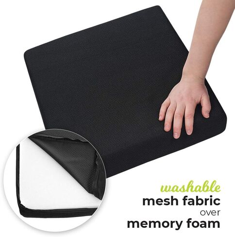 Milliard Memory Foam Seat Cushion Chair Pad 18 x 16 x 3in. with Washable Cover, for Relief and Comfort in Saudi Arabia
