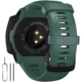 22mm Watch Band for Garmin Instinct/Instinct 2, Soft Silicone Band Replacement Strap for Garmin Instinct Esports Solar/Tide/Tactical Smart Watch in Kuwait