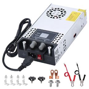Adjustable DC 0-12V Power Supply with LED Display 110V AC to DC 0-12V 0-50A 600W Buck Converter Adjustable 12Volt 50A 600W Power Supply for Led Strip Pump CCTV Electronic Instruments Lab Computer