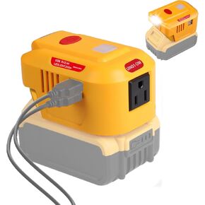 Power Inverter for Milwaukee 18V Battery, Portable Power Supply Inverter Convert - 150W DC 18V to AC 110V~120V Battery Powered Outlet with 2 USB&AC Power Station with LED Light