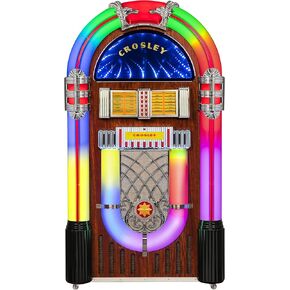 Crosley CR1215A-WA Jukebox, Includes AM/FM Radio & Bluetooth Receiver & CD Player with ST15-WA Stand Included - Walnut