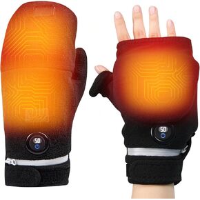 Electric Heated Gloves Women Fingerless Men USB Heating Gloves Hand Warmers Indoor Heated Mittens Winter Gloves