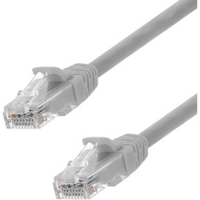 NavePoint Ethernet Patch Cable CAT6A, UTP, 24AWG, 1 Ft, 10 Pack, Gray