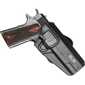 1911 Holster,OWB Holster for Colt 1911/Elite Force 1911/ Kimber 1911/Rock Island Armory 1911/Springfield 1911/1911 Full Size 5'' No Rail. Adjustable Cant-Right Hand