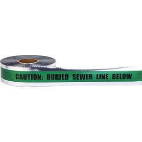 Mutual 17774 Polyethylene Underground Electric Line Detectable Marking Tape, 1000' Length x 2" Width, Red