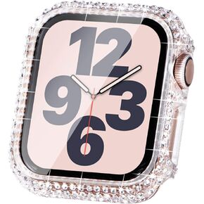 Surace 49mm Case Compatible with Apple Watch Ultra Case, Bling Case with Over 400 Crystal Diamonds Protective Cover Bumper Compatible for Apple Watch Ultra (49mm, Silver)