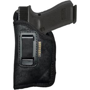 IWB Gun Holster by Houston - Nobuck ECO Leather Concealed Carry - Fits: Most SubCompact 9/40/45 with Laser