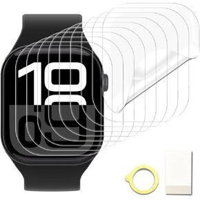 8 Pack Screen Protector Compatible with Apple Watch Series 10 46mm, HD Clear Soft TPU Film Protector Compatible with Apple Watch Series 10 46, Anti-Bubble