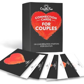CreateFun Connection Cards for Kids - 101 Family Conversation Starters for a Deeper Connection - Engaging and Fun Conversation Cards for Ages 3 and Up to Help Improve Self-Confidence and Family Bond
