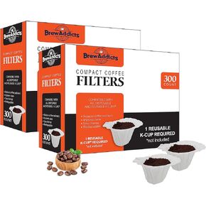 300 Paper Coffee Single-Use Filters for Keurig K-Cup 1.0 & 2.0