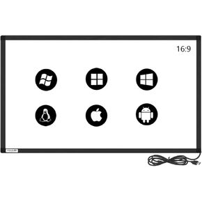 55 inch 10 Points IR Touch Frame Infrared Touch Screen Without Glass USB Interface Free-Drive for Touch Monitor, Interactive White Board, Digital Kiosks and Interactive Displays