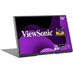 ViewSonic VG1656N 16 Inch 1200p IPS Wireless Portable Monitor with 2 Way Powered 60W USB C, Built-in 4000 mAh Battery and Stand with Smart Cover