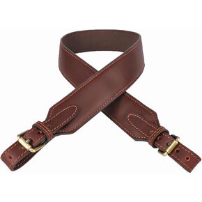 TOURBON Leather Hunting Sling Adjustable Long Rifle Shotgun Strap with or Without Swivels