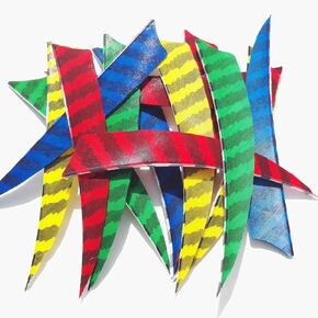 AMEYXGS 50 Pcs Archery Turkey Feather Fletching 4 Inch 5 Inch Natural Feather Fletching DIY Arrows Fletching Right Wings Vanes for Hunting Arrow Accessories