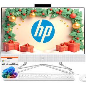 HP 22 inch All-in-One Computer | Microsoft Office Trial | 16GB RAM | 256GB PCIe SSD | FHD (1920 x 1080) Display | Intel Dual-Core CPU | 720p HD Camera | Keyboard and Mouse | WiFi | Windows 11 Pro