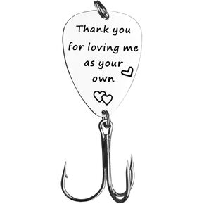 Fishing Lure Gift for Step Dad Fathers Day Present Christmas Birthday Gifts for Stepdad Stepfather Bonus Dad Thanksgiving Gift Step Dad Gifts from Daughter Son