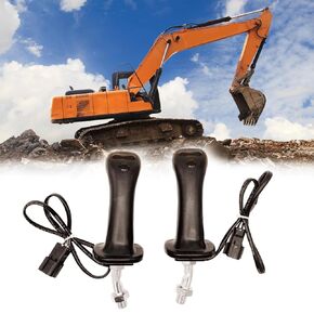 YELUBAARKE Excavator Joystic Handles,2Pcs 3 Button Excavator Joystick Levers 6Pin Aluminum Alloy for Doosan Daewoo DH DX 150 215 220 225 300 370-9C