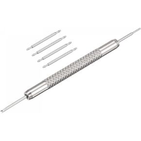 uxcell Watch Band Pins Replacement Kit, Stainless Steel 10mm Watch Spring Bars Pins 4Pcs with Dia 1.5mm Spring Bar Removal Tool