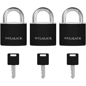 Luggage Lock,WULALACK Small Brass Locks with Keys, 3/4-Inch Body Width Small Padlock, 6-Pack Mini Locks with Same Key