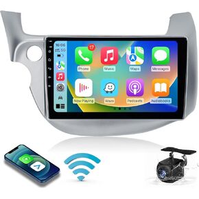 راديو ستيريو للسيارة Honda Fit 2008-2013: 10 بوصات HD 1280x800p تعمل باللمس 2+32G مع CarPlay لاسلكي Android Auto Bluetooth كاميرا احتياطية GPS ملاحة 5G WiFi مرآة رابط MIC DSP صوت FM SWC in Kuwait