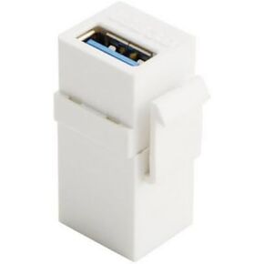 cablecc USB 3.0 A Female to A Female Extension Keystone Jack Coupler Adapter for Wall Plate Panel USB Cable