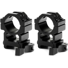 MIZUGIWA 1 Inch High Profile Picatinny QD Scope Mount Rings - 2 Pcs
