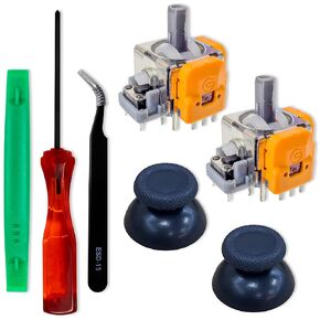 SOSS GAMING® Hall Effect Joysticks UPGRADE Kit for Playstation 5 Dualsense Controllers - Fixes Stick Drift, Broken, and Loose Joysticks (6 Pack)