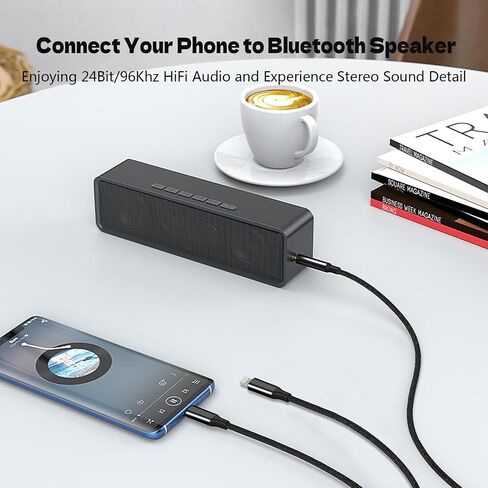 كابل صوت Aux لهاتف iPhone 15 Plus Pro، 2 في 1 USB C إلى 3.5 ملم كابل صوت Aux Lightning إلى 3.5 ملم مناسب لهاتف iPhone 14/13/12/11/XR وGalaxy S23/S22/S21 وPixel 8/7/ 6/5، آي باد إلى مكبر صوت ستيريو للسيارة 4FT in Kuwait