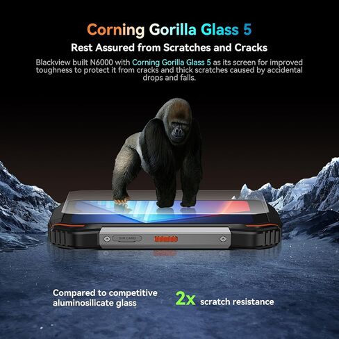Blackview N6000 Rugged Smartphone, 4.3-inch Small Rugged Phone,16GB+256GB Helio G99 6nm, Android 13, Dual SIM 4G, 208g Weight, 48MP Camera, IP68 Waterproof Phones, 18W Fast Charge 3880mAh, NFC in Kuwait