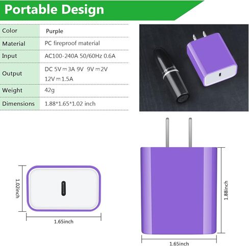 شاحن من النوع C شحن سريع لهاتف Samsung Galaxy S24/S23/S22 Ultra/S21 FE/S20 Z Flip 5 4 3 A16 A06 A25 A35 A55 A15 A54 A14 A23 A53 A13 A02S A12 A32، كتلة شاحن حائط USB C 20 واط + 6FT نوع C إلى كابل سي in Kuwait