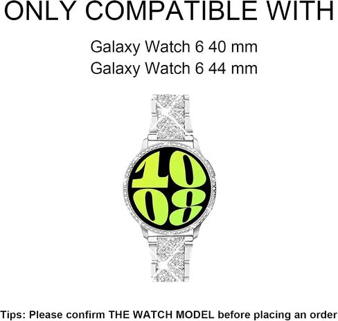 Mosonio Bling Metal Bands for Samsung Galaxy Watch 9/8/7/6 40mm 44mm Women in Saudi Arabia