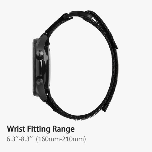 ULTIMAL Band Compatible with Samsung Galaxy Watch 7 6 44mm/ Watch 3/Classic 45mm/ Galaxy Watch 46mm/Gear S3 Frontier/Classic, 22mm Nylon Sports Strap for Men Women (Black, USA Flag) in Saudi Arabia