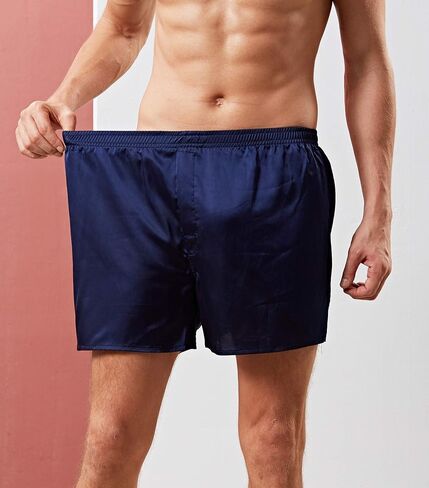 Mobarta Men's Satin Boxers Shorts Satin Pajama Bottom Shorts Underwear Silk Boxers in Saudi Arabia