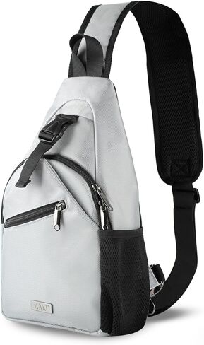AMJ Crossbody Sling Bag Men Women, Casual Shoulder Backpack, Chest Daypack Satchel for Hiking Travel in Saudi Arabia
