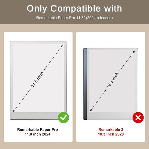 CoBak Case for Remarkable Paper Pro-with Pen Holder, Nib Storage, Ergonomic Design for Enhanced Writing Comfort - The Perfect Choice for Remarkable Paper Pro Case with Pen Holder, Gray in Kuwait