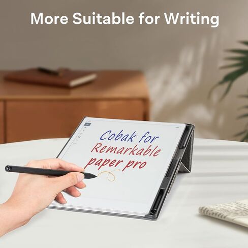 CoBak Case for Remarkable Paper Pro-with Pen Holder, Nib Storage, Ergonomic Design for Enhanced Writing Comfort - The Perfect Choice for Remarkable Paper Pro Case with Pen Holder, Gray in Kuwait