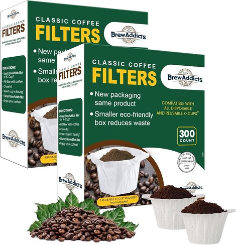 300 Paper Coffee Single-Use Filters for Keurig K-Cup 1.0 & 2.0 in Saudi Arabia