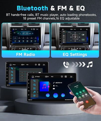 9inch Wireless Carplay Single Din Car Stereo with Android Auto Podofo HD Bluetooth Touchscreen Car Audio Receivers with FM Radio,Mirror Link, SWC, Backup Camera,Aux-in/USB/TF Card Port Backup Camera in Saudi Arabia