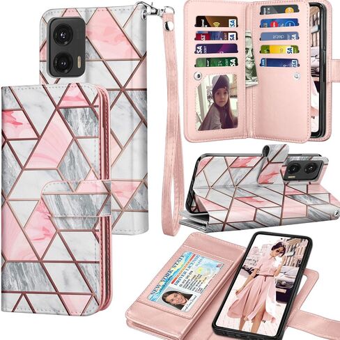 Tekcoo Wallet Case for Motorola Moto G Stylus 5G | 2024 Only | 6.7" Display, PU Leather ID Cash Credit Card Slots Holder Carrying Pouch Flip Cover [Detachable Magnetic Hard Cases] Lanyard - Black in Kuwait