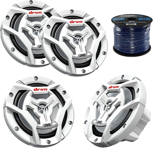 Marine Speaker JVC CS-DR6200M 100-Watt 6.5" 2-Way Marine Boat Yacht Outdoor Waterproof Black Coaxial Speakers in Saudi Arabia