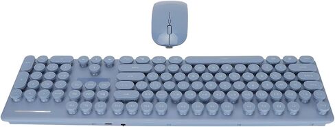 Zunate Keyboard and Mouse Combo, 104 Keys 2.4G Keyboard Mouse Combo, 1600 DPI Ergonomic Round Keycaps Rechargable Keyboard for Gaming Office (Blue) in Saudi Arabia