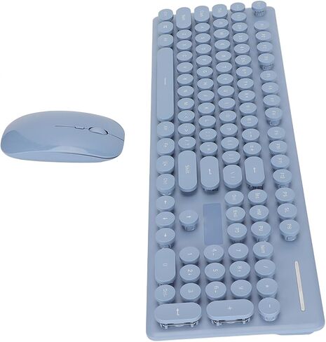 Zunate Keyboard and Mouse Combo, 104 Keys 2.4G Keyboard Mouse Combo, 1600 DPI Ergonomic Round Keycaps Rechargable Keyboard for Gaming Office (Blue) in Saudi Arabia
