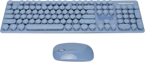 Zunate Keyboard and Mouse Combo, 104 Keys 2.4G Keyboard Mouse Combo, 1600 DPI Ergonomic Round Keycaps Rechargable Keyboard for Gaming Office (Blue) in Saudi Arabia